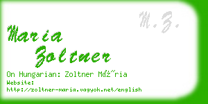 maria zoltner business card